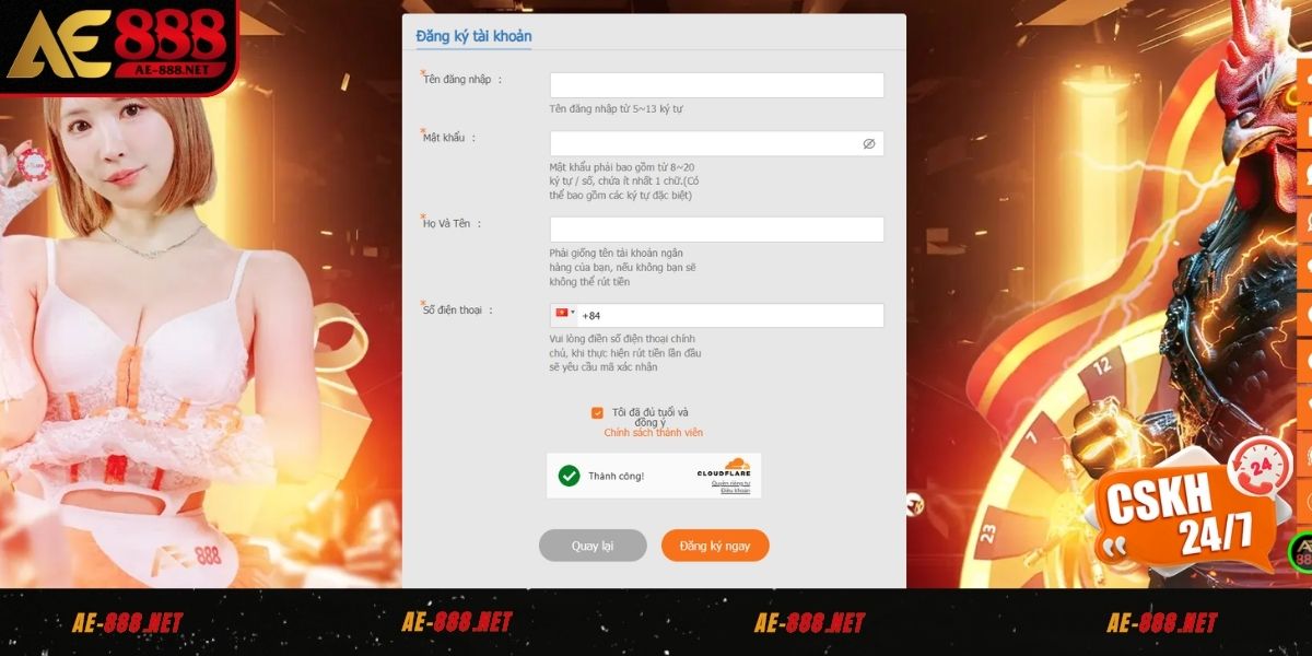 Hướng dẫn chi tiết a-z thao tác mở tài khoản AE888