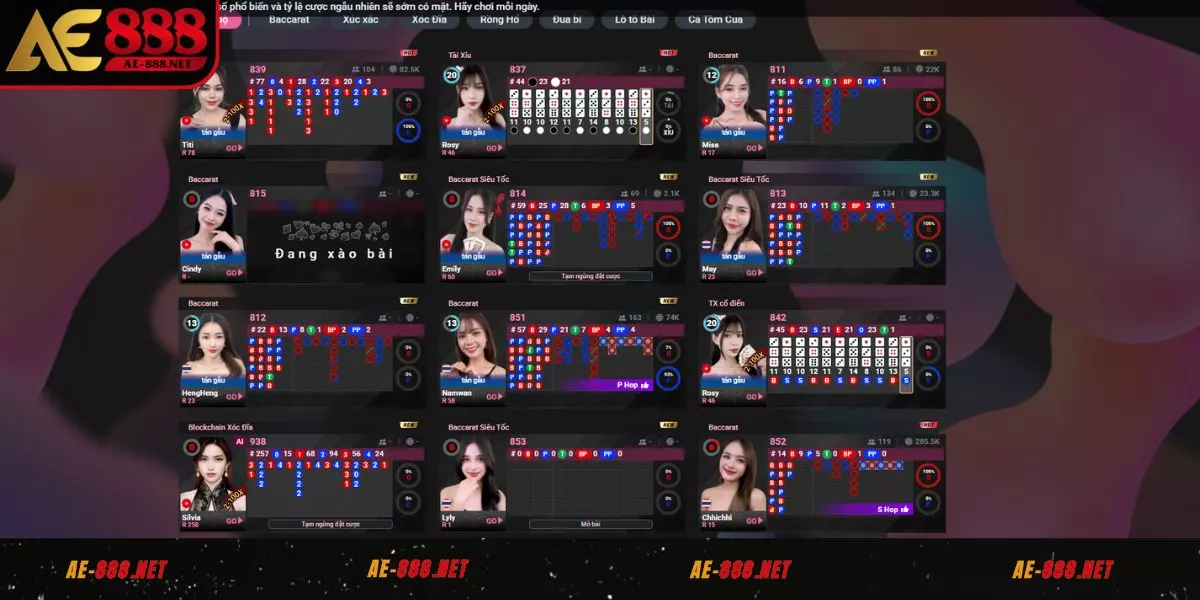 Top 3 siêu phẩm hấp dẫn có tại Live Casino AE888