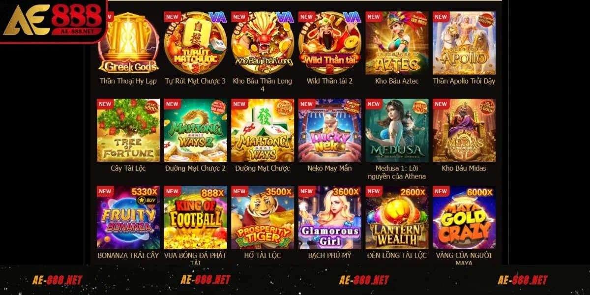 Top game nổ hũ được yêu thích hàng đầu tại AE888