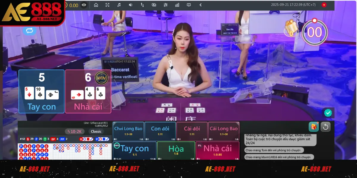 Hướng dẫn cách chơi Baccarat tại AE888 dễ hiểu cho Newbie
